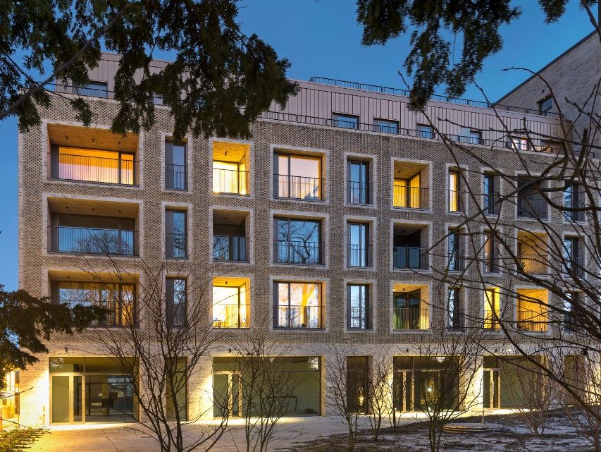 Carlsberg Researcher Apartments with facing bricks, Brick Award Nominee 2018, Praksis Arkitekter, Photo: Jens Lindhe