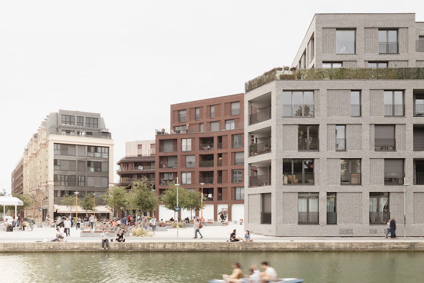 88 housing units Pantin, Brick Award 22 Category "Living together", Architects: Avenier Cornejo Architects, view at both buildings