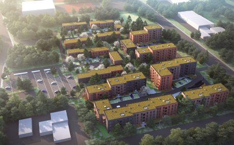 Mursten: EW0449 Kul - EW0477 Mahogni - EW0466 Kobber | Triumph-byen, Espergærde