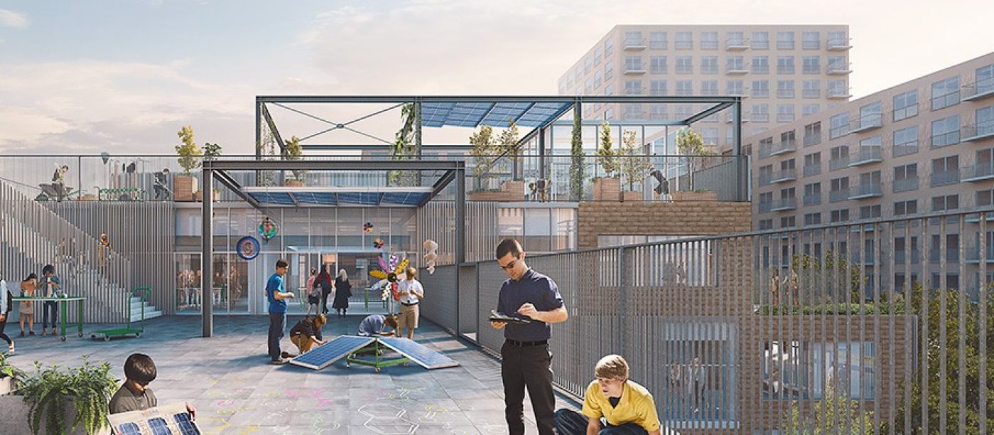 Facade cladding: URBAN L Frederiksberg | Arenakvarterets Skole, Denmark