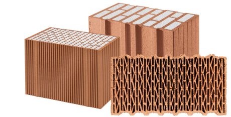 Poroton blocks together