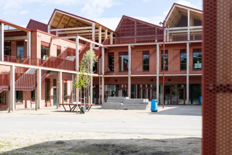 Mursten: EW2207 Rød mørk | Ny Dybkærskole, Gødvad