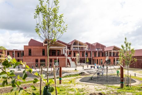 Mursten: EW2207 Rød mørk | Ny Dybkærskole, Gødvad