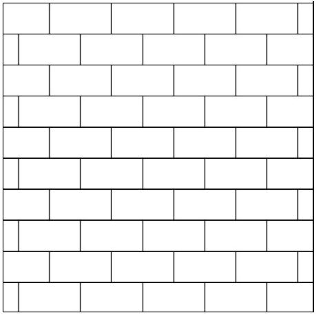 Belægningstegl - halvstensforbandt