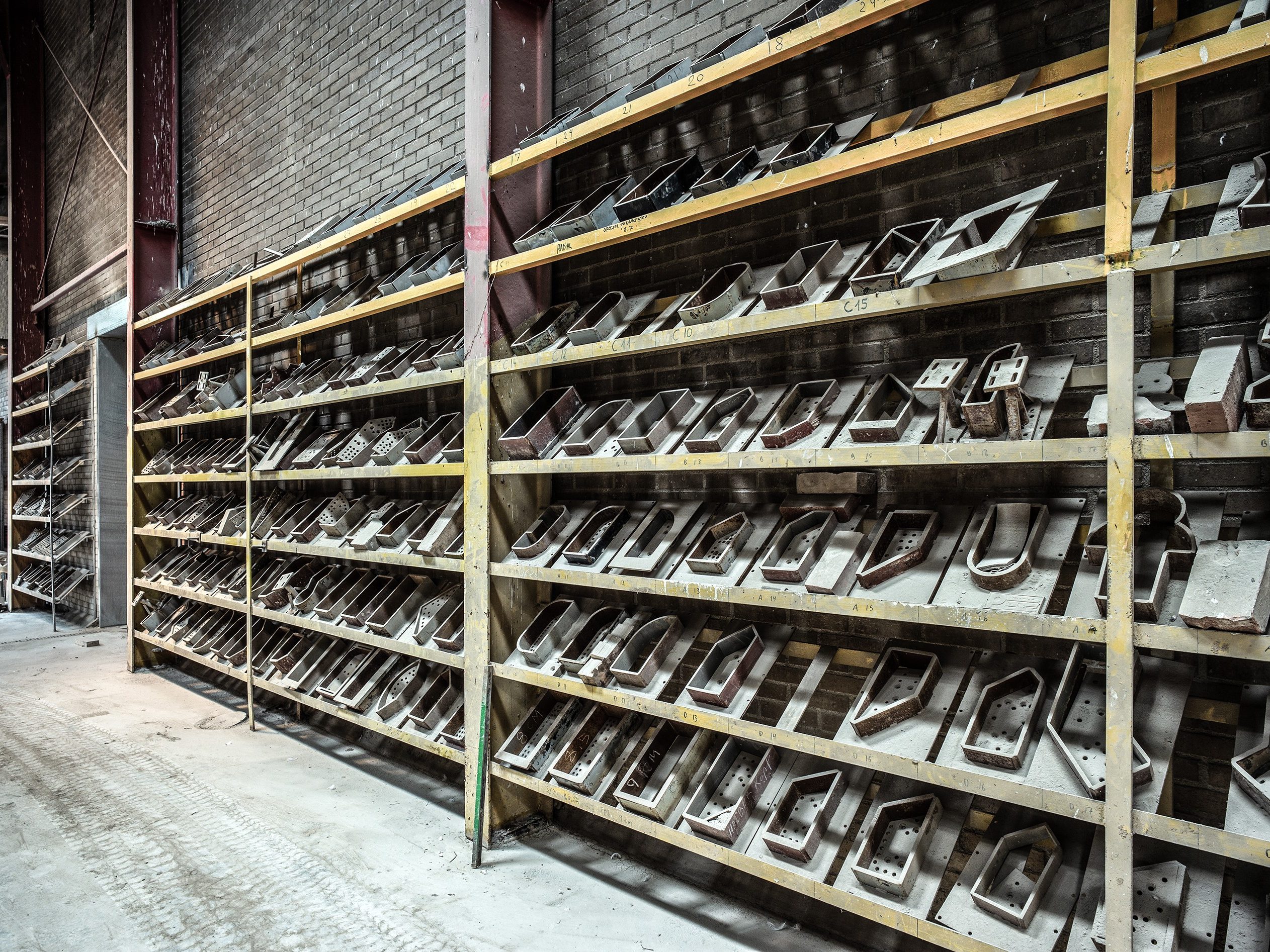 Special bricks, industrial environment, handmade