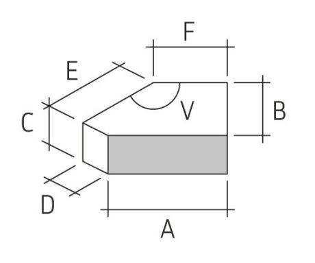 Formsten | A13 - stumpvinklet 135 grader, udadgående hjørnesten