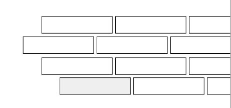 Forbandt | Løberforbandt 1 forskudt mod venstre