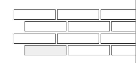 Forbandt | 1/4 stensforbandt forskudt mod venstre