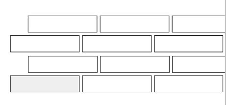 Forbandt | 1/4 stensforbandt forskudt mod højre