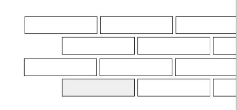 Forbandt | 1/2 stensforbandt forskudt mod venstre