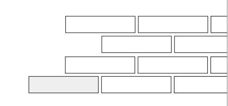 Forbandt | 1/2 stensforbandt forskudt mod højre