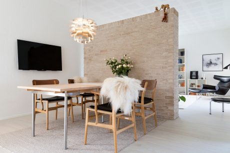 Parcelhus, sandfarvet mursten, bolig, hjem